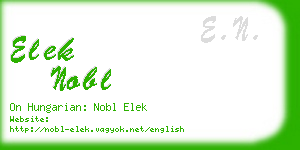 elek nobl business card